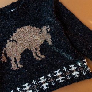 Vintage 80s buffalo southwestern crewneck sweater